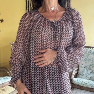 Camisa estampada manga longa transparente - Manguun - tam 36