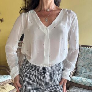Camisa transparente poá – Open Up – tam P