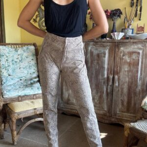 Calça Skinny Estampa Cobra – Zara – tam M