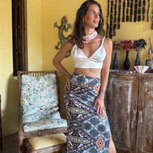 Saia longa estampada – tam 38 / 40