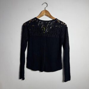 Blusa Trançada com Renda Black – Bluesteel – tam P