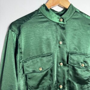 Camisa verde esmeralda manga comprida – tam 40 / 42