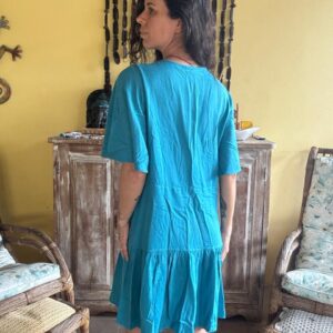 Vestido boho turquesa – Hering – tam P