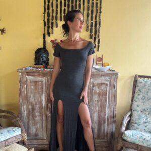 Vestido Longo Fenda Dupla – Mosaico – tam P