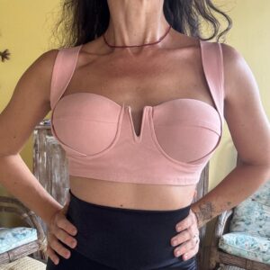 Top Cropped Corset Rosa Claro – tam 38