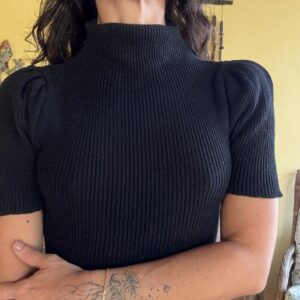 Camisa quente preta – Floratta – tam M