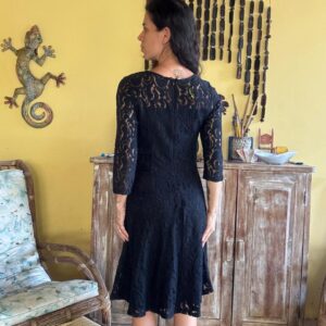 Vestido Preto Renda Elegante – Cheroy – tam M