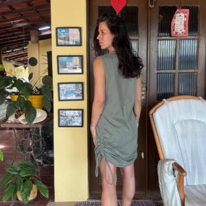 Vestido Canelado Comfort Sage – Bluesteel – tam GG