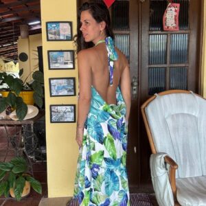 Vestido Maxi Folhagens – Bem Te Vi – tam M
