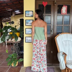 Saia longa estampa de flores – Elementais – tam G