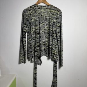 Camisa manga comprida transpassada estampada – Lugi Bertolli – tam G