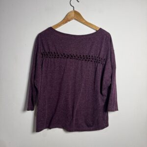 Camisa roxa com mangas 3/4 – Pool – tam P