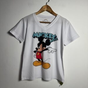 Camiseta branca estampa de Mickey Mouse – Sempre Linda – tam G