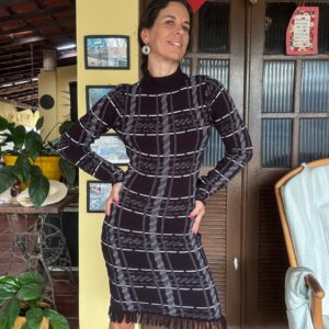 Vestido midi frio tricô – Ademar Malhas – tam M