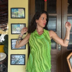 Blusa estampa verde – tam M