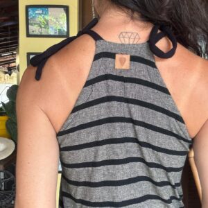 Blusa listrada cinza e preto – Soudila – tam M