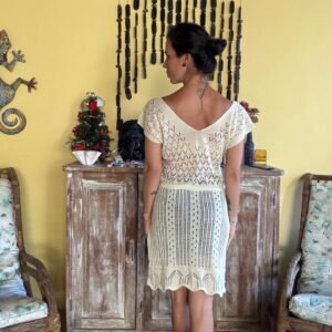 Vestido de tricô nude – tam M