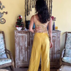 Calça Pantalona Mostarda – Zara – tam M