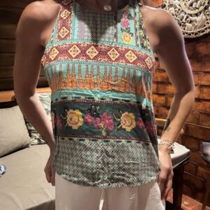 Blusa Frente Única Estampada com Decote Posterior – Farm  – tam P