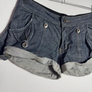 Short Jeans preto Curto Barra Dobrada – tam 40