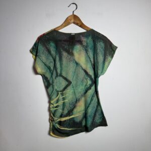 Blusa Estampada Floral com Drapeado tecido leve – Elementais – tam P