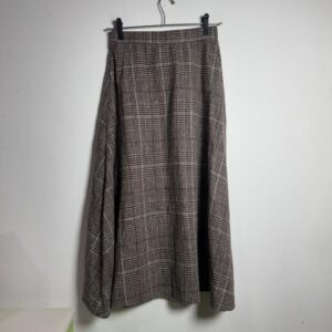 Saia Midi Xadrez Clássica Marrom – tam P