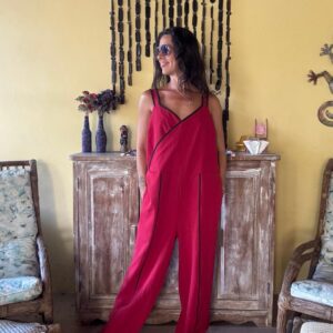 Macacão Vermelho Pantalona – Fommix – tam 46