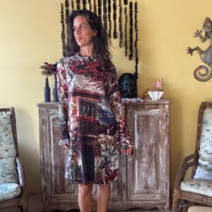 Vestido Estampado Floral Artístico – Vicio – tam P