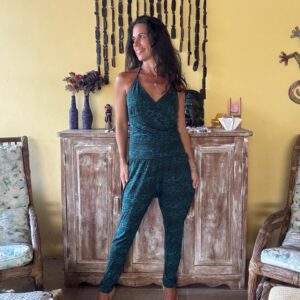 Macacão Frente Única Estampa Animal - tam M