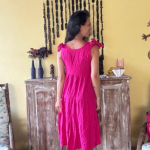 Vestido Rosa com Laços – Mini Griff – tam PP