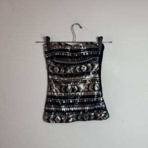 Blusa Tomara que Caia Preta com Paetê – Tally Weijl – tam PP