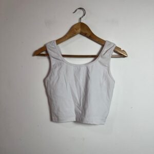 Cropped Transpassado Canelado Branco – Groovy – tam G