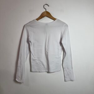 Blusa Branca Básica Manga Longa – Hering – tam M