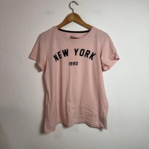 Camiseta Rosa Estampada New York – Ysc – tam G