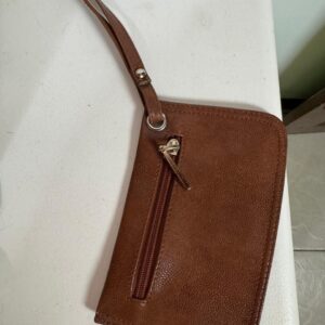 Carteira / bolsinha Porta Miudezas Marrom Texturizada