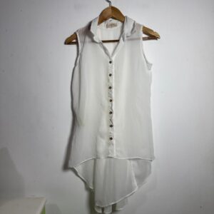 Blusa Off-White Mullet Sem Mangas – Barel – tam M