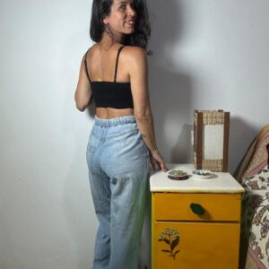 Calça Jeans Leve com Amarração – YSC – tam 34