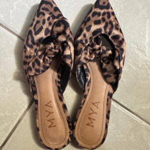 Mule de Bico Fino Animal Print - Mya - tam 34