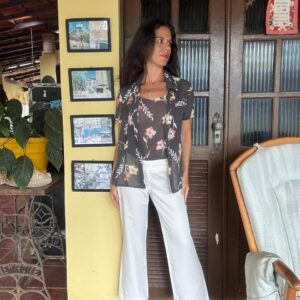 Calça Reta Branca - Amissima - tam 42