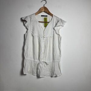 Blusa Branca com Bordado Inglês - Cortelle - tam 38