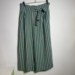 Saia Midi Listrada Verde com Laço - Mixxon - tam P