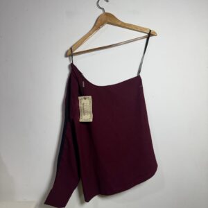 Blusa Um Ombro Só Bordô – Dudalina – tam 44 *NOVA*