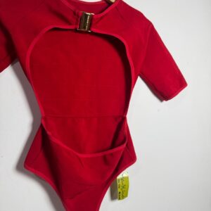 Body Vermelho Decote Costas Vazado – Lança Perfume – tam PP