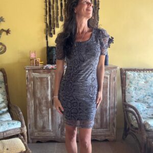 Vestido Curto Estampa de Cobra - Just Be - tam P