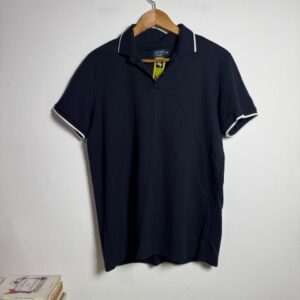 Camisa Polo Azul Marinho Texturizada – Marfinno – tam M