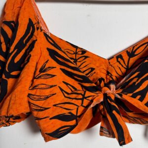 Top Cropped Estampa Tropical Laranja – Yurian – tam M