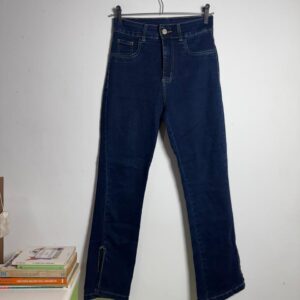 Calça Jeans Escura Cintura Alta – Sawary – tam 40