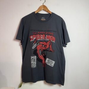 Camiseta Homem-Aranha Cinza Chumbo - Marvel - tam G