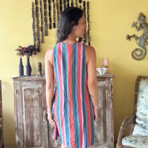 Vestido Listrado Colorido – Hering – tam P