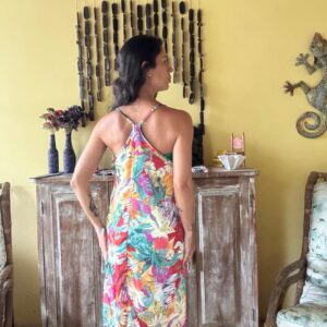 Vestido Midi Floral com Alças – tam M